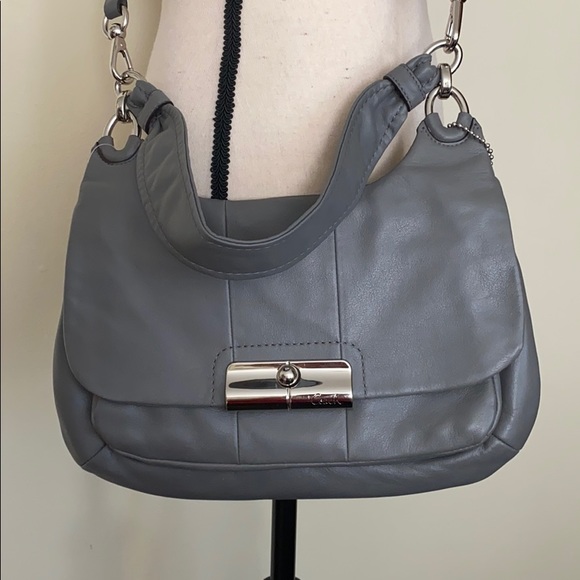 Coach Handbags - NWOT COACH Kristin Gray Leather Hippie Hobo Bag